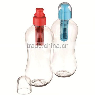 2017 hot sell sports dringking water bottle with activated carbon filter