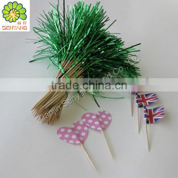 wholesale cocktail bamboo wooden flag toothpick umbrella