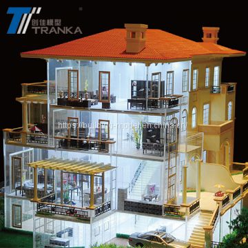 Scale 1/50 Villa architecture model with and miniature building model
