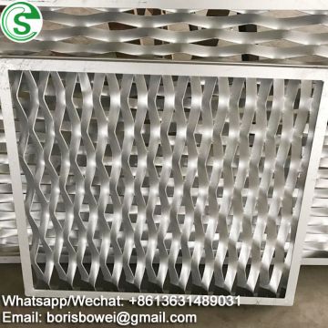 Indoor and outdoor aluminum expanded metal mesh ceiling panels