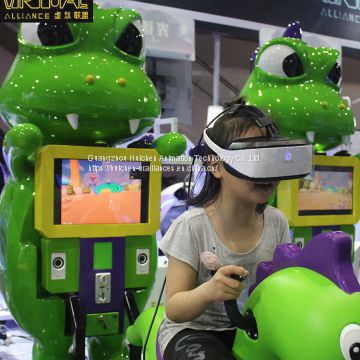 New Design Colorful Kids Enjoy 9D VR Cinema Little Dragon VR Simulator
