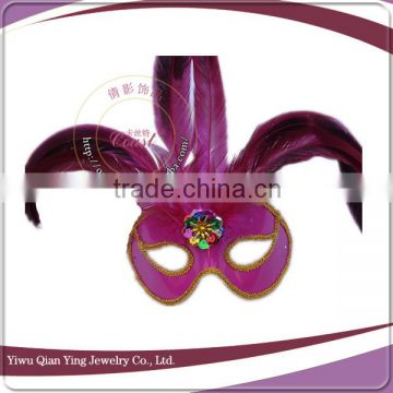 Wholesale Feathered Masks With Diamond and lace fabric decoration