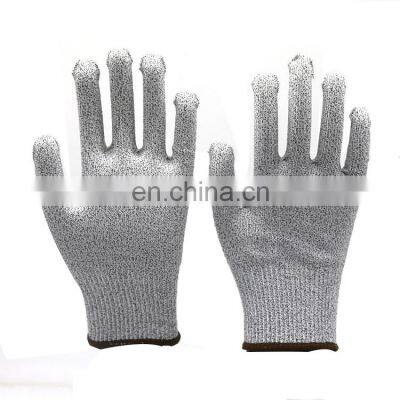 EN388 2016 CE Approved 5 Cut Level HPPE Glass Knit Cut Resistant Garden Safety Work Gloves