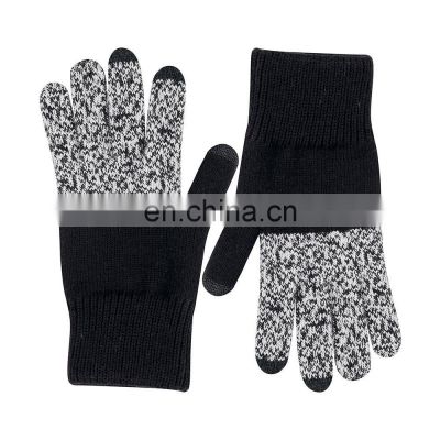 Winter Adult Custom Knit acrylic Gloves touchscreen with phone gloves Hot sale products