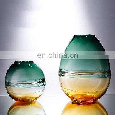 Modern Simple Glass Transparent Vase Artificially Crystal Flower For Home Decoration