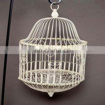 white home decorative metal hanging bird cage