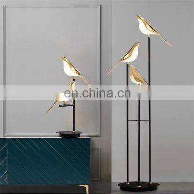 New Listed Decoration Indoor Aluminum Acrylic Black Gold Modern Bedroom Living Room LED Floor Light