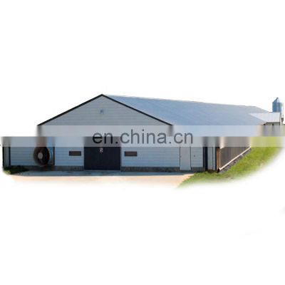China low cost prefabricated steel structure egg layer chicken poultry farm shed house