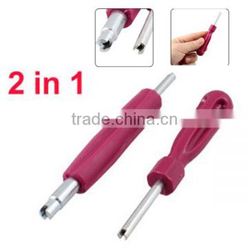 2 in 1 Set Dual Single Head Valve Core Remover and installer Tire Repair Tool