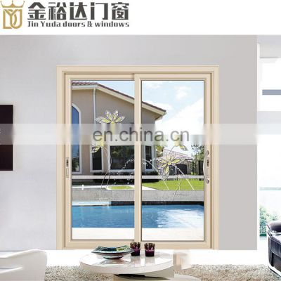 Manufacturers selling two rail aluminum sliding door tempered glass sliding door to the living room balcony window professional