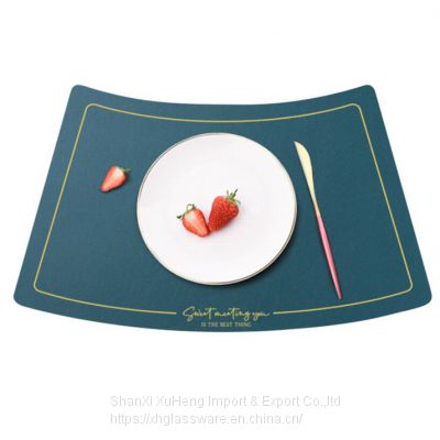 Custom Wholesale Chinese Style Household Leather Placemat Oil Proof And Heat Insulation Table Mat