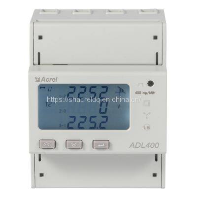 ADL400 Three Phase Power Meter LCD Display Modbus Energy Meter Direct Connected Maximum 80A Digital Din Rail Meter