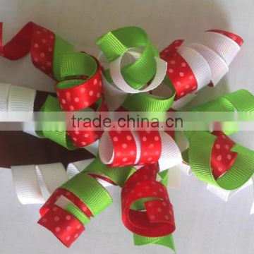 Printed Grosgrain Ribbon Bow, Fabric Curling Ribbon Present Bow, Woven Ribbon Present Wrapping Bow