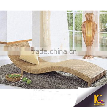 China manufacturer S shape PE rattan beach chair rattan outdoor furniture