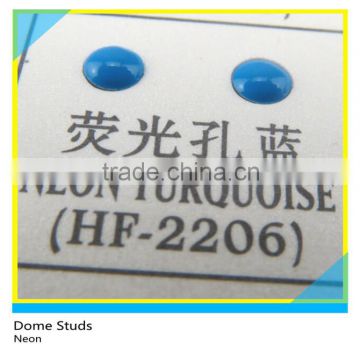 Hotfix Dome Studs Metal Material Neon Turquoise Round Shape Studs