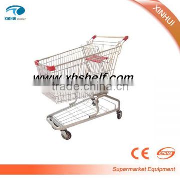 supermarket used foldable wheel shopping cart and trolley