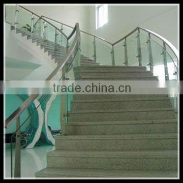 Interior stair glass balustrade with good price