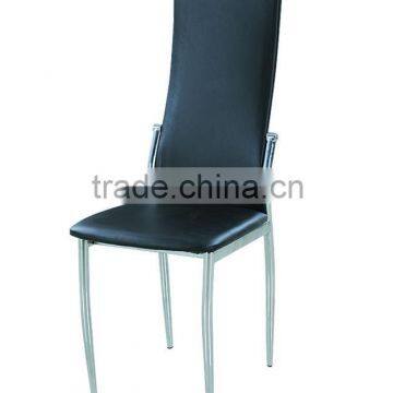 balck PVC seat & back metal tube dining chair