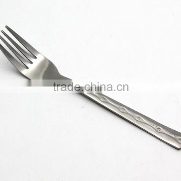 China safe stainless steel fork for eating cupcake