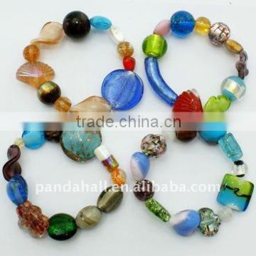 Lampwork Bracelets Mix Wholesale, Mixed Color(M-B165)