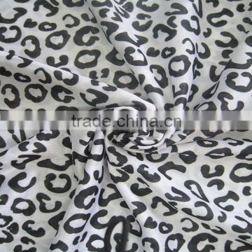 polyester elastane printed fabric for women's dress
