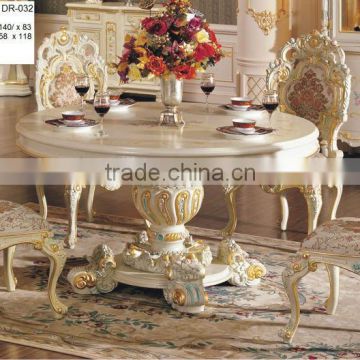 Mahogany Dining Room Round Table Minerva Set Classic Design Indoor Furniture