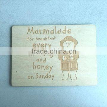 wooden greeting card