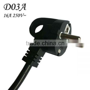 VDE approval power cable french power plug