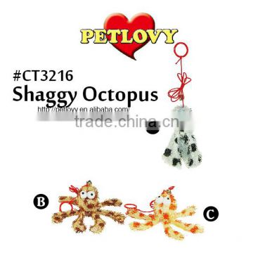 Great Fun Bouncing Shaggy Octopus with Catnip Cat Toy