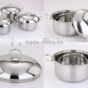24/26/28CM 6 Pcs Stainless Steel Broad-Edge Cookware Sets