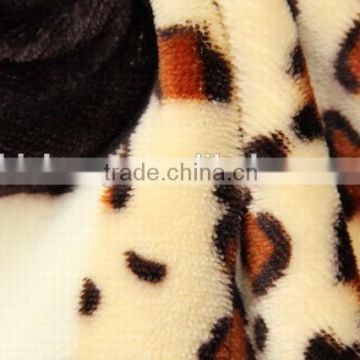 polyester flannel fabric soft handle feeling new design for blanket and garment