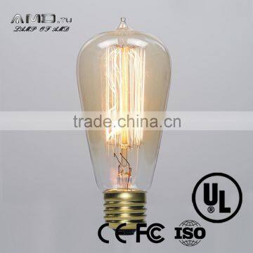 edison light bulb manufacturers100w ST64 ST58 E26 E27 B22 CE RoHS FCC approved