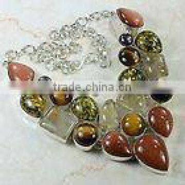 Silver gemstone Necklace