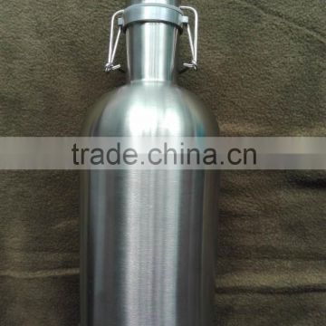 stainless steel beer bottle