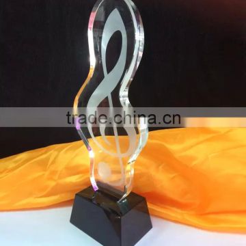 New Design Crystal Musical Note Award Trophy