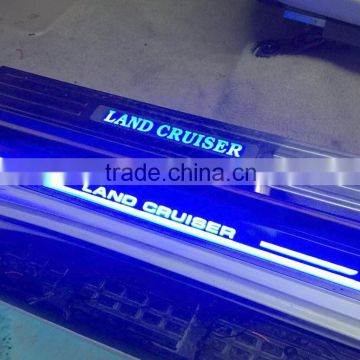 flow light style door sill for toyota land cruiser 2016 LC200/acrylic material