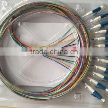 LC single-mode 12core 1.5m high ferrule colorful fiber optic bundle pigtail