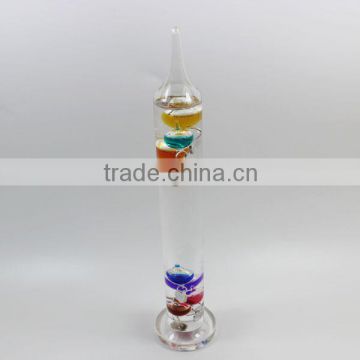 2016 Factory glass colorful decorative indoor galileo thermometer