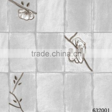 mural 3d natural brick and stone wallpaper with small flowers