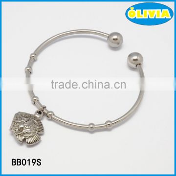 Olivia 18k gold bangle jewelry Cute Fish silver color bangle for man or woman