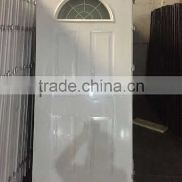 entry french steel door with popular design non frame white color