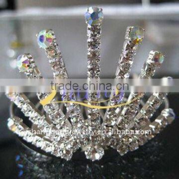 new design jeweled party princess tiara combs