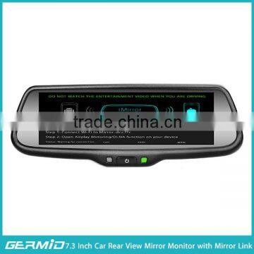 car networking wireless mirror link with 7.3 inch full display HD lcd monitor