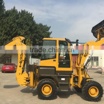 China supplier of backhoe loader, wheel loader with front end loader and back digger