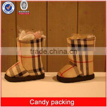 cute shoes shape irregular christmas chocolate bar packing