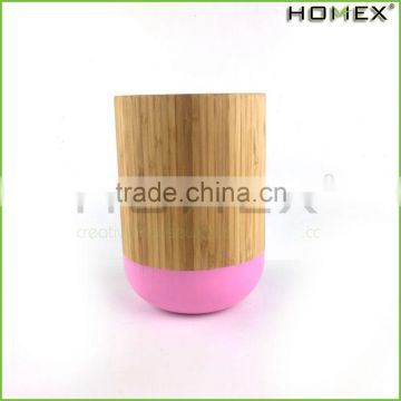 Colorful bamboo utensil holder for kitchen Homex-BSCI