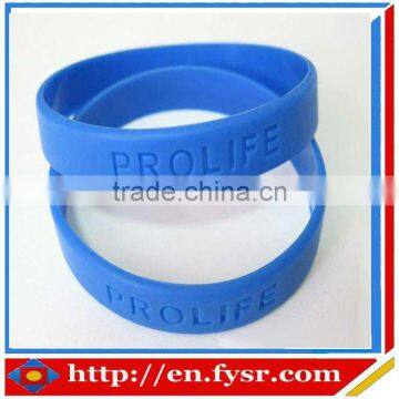 Debossed silicone wristband (customized logo design)