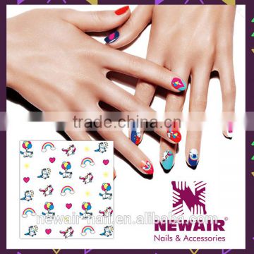 Promotion 2D Type Plastic Material decal Foil Nail Sticker nail art transfer