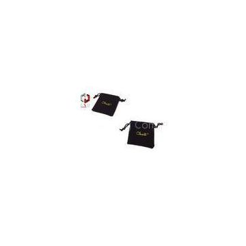 Mini Black Velvet Drawstring Bag For Jewelry , 80 * 60mm
