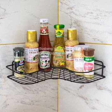 2 Tier Wall Mount Corner Rack Shelf for kitchen Bathroom Shelves